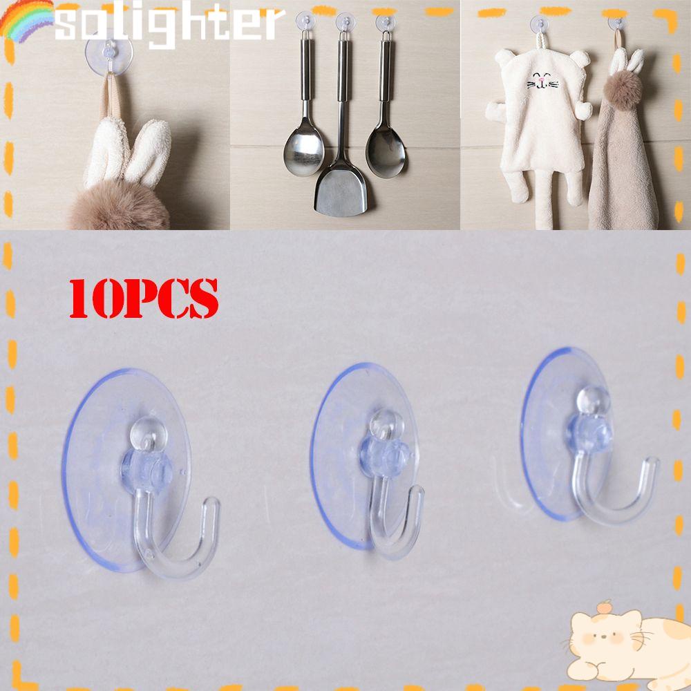 Solighter 10pcs Suction Cup Storage Gantungan Kamar Mandi Suckers