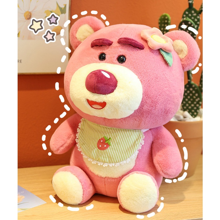 Boneka Beruang Pink Imut Super Cute Imut Mainan Mewah Beruang Grab Machine Doll Qixi Hadiah Hari Valentine