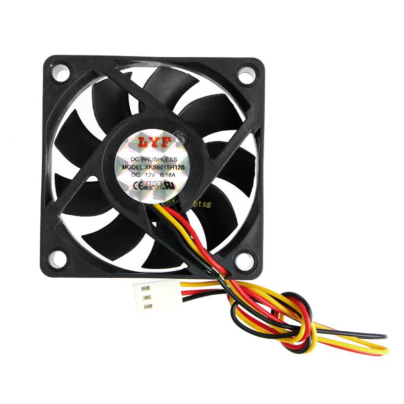 Bt 60x60x15mm CPU Cooling Fan 12V 3pin Silent PWM Kipas CPU Cooler Chassis Radiator