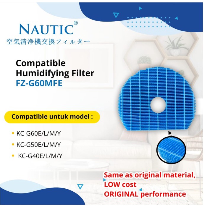 NAUTIC - Humidifying filter sharp FZ-G60MFE untuk KC-G40 KC-G50 KC-G60