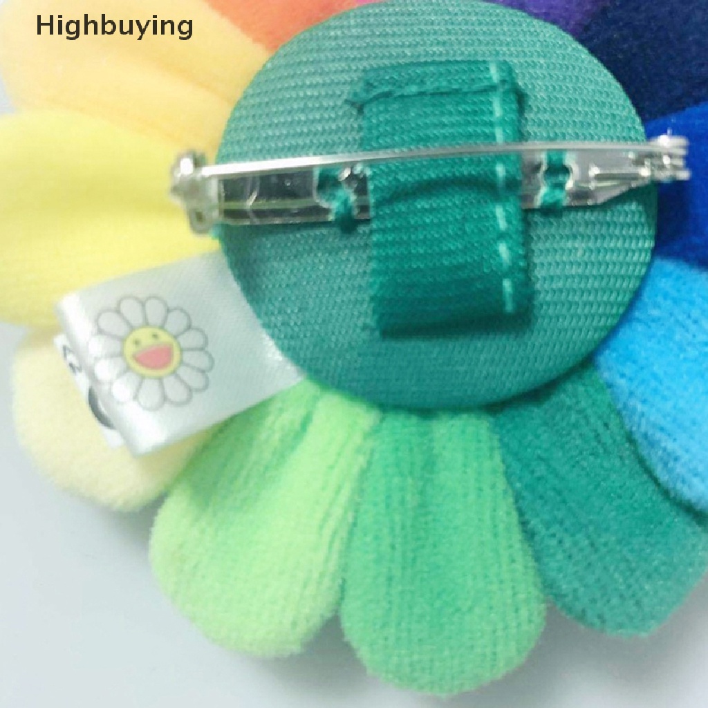 Hbid 1PCS Bros Bunga Matahari Liontin Mewah Warna-Warni Boneka Mainan Tas Sekolah Pria Dan Wanita Pasangan Lucu Bros Aksesoris Pakaian 8 cm Glory