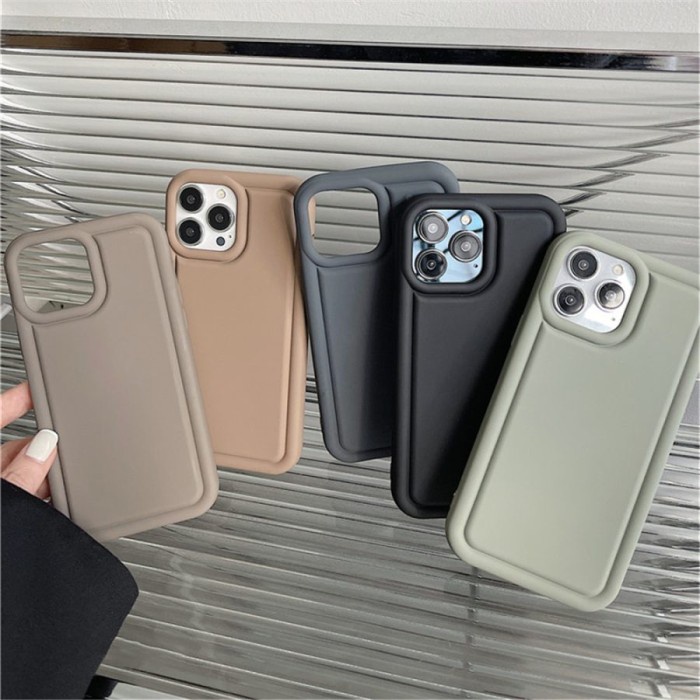 Case Matte SIMPLE PURE COLOR iPhone X/XS/XR/XS Max/11/11 Pro/11 ProMax/12/12 Pro/12 Pro Max Protection Camera Solid Color