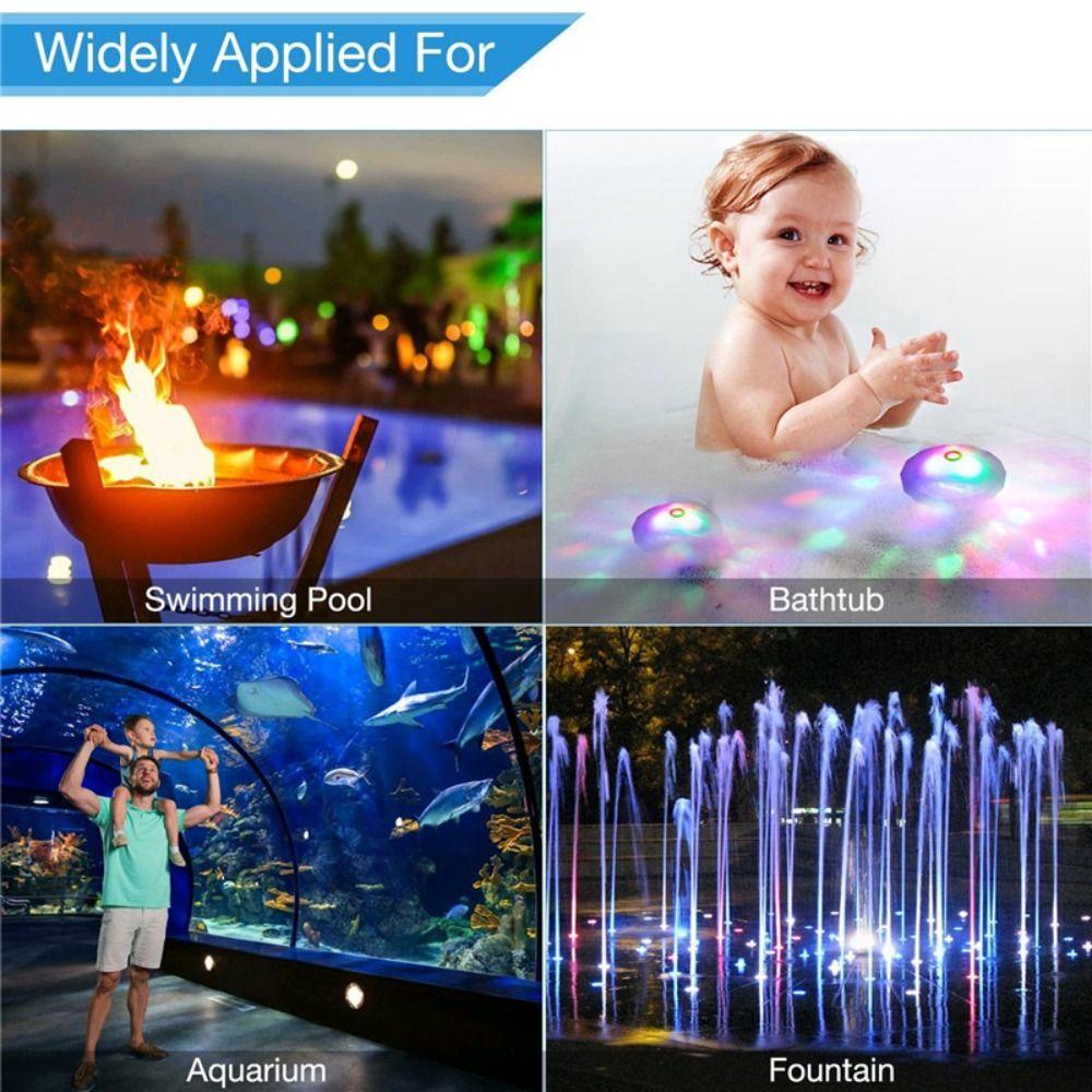 [Elegan] Lampu Spa LED Tahan Air Mengambang Untuk Mandi Bayi Warna-Warni Kolam Renang Outdoor Bathtub Lampu Bak Mandi Air Panas