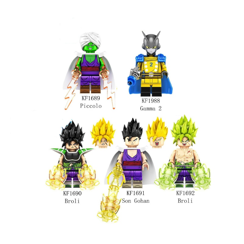 Dragon Ball Super Mini Boneka Super Saiyan Monkey King Vegeta Piccolo Black Goku Sharu Puzzle Rakitan Mainan Blok Bangunan