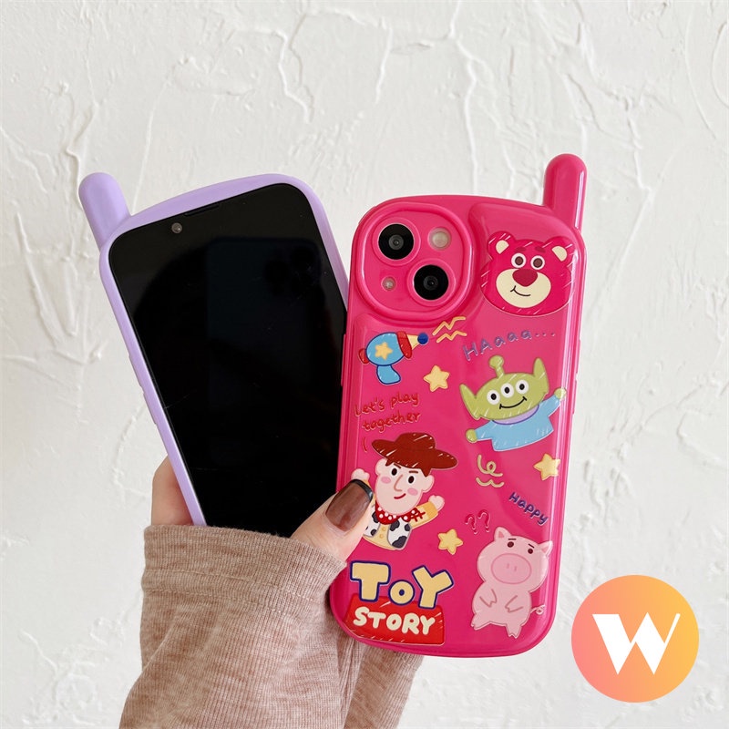 IPHONE Kartun Toy Story Cute Winnie The Pooh Case Kompatibel Untuk Iphone7 8 Plus XR 11 14 12 13 Pro Max X XS Max SE 2020 Lovely Manyo Retro Kepribadian Bentuk Ponsel Seluler Soft Cover