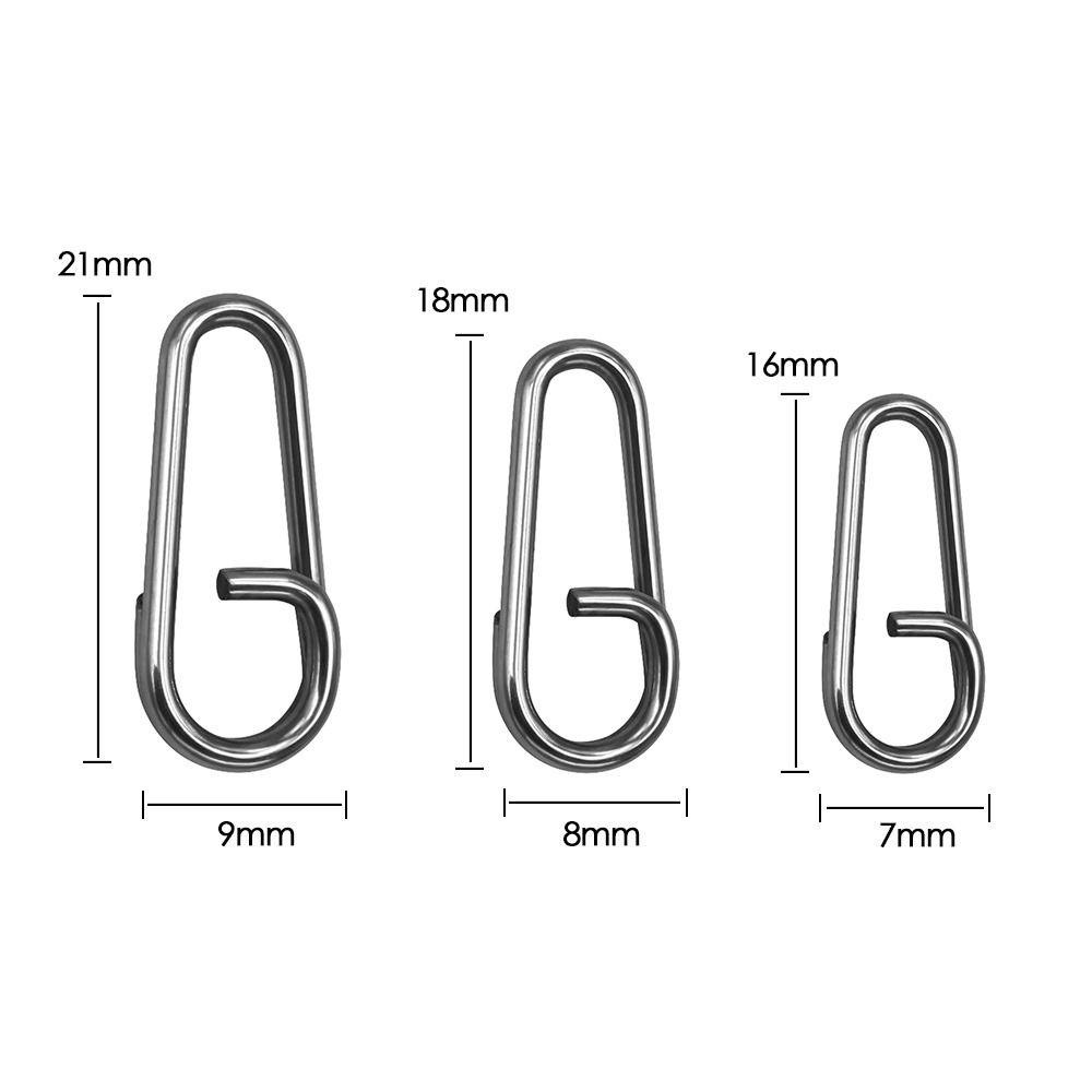 TOP Memancing Gantung Snap Baru Kualitas Tinggi Kunci Cepat Stainless Steel Tahan Lama Oval Split Rings