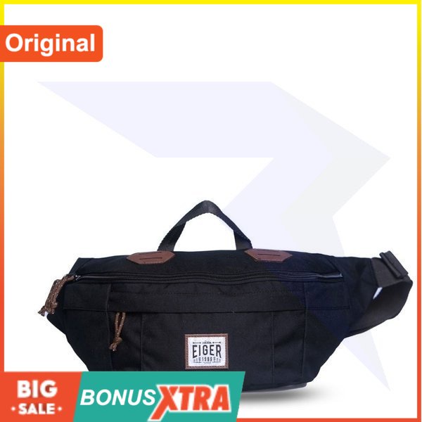 Tas Selempang ROADTRIP SHOULDER WAIST BAG Hitam 91000 6678 ORI EIGER 1989