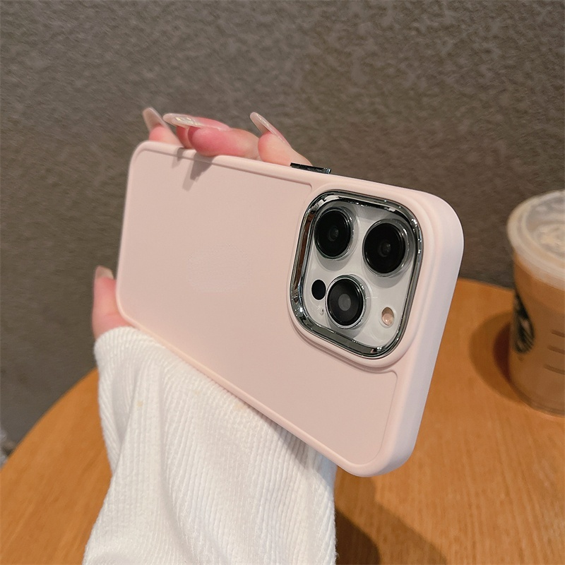 IPHONE Casing Pelindung Lensa Bahan Metal Plum Untuk Iphone11 12 13 14 Pro X XS Max7 8 14 Plus XR Frosted Soft Casing Silikon