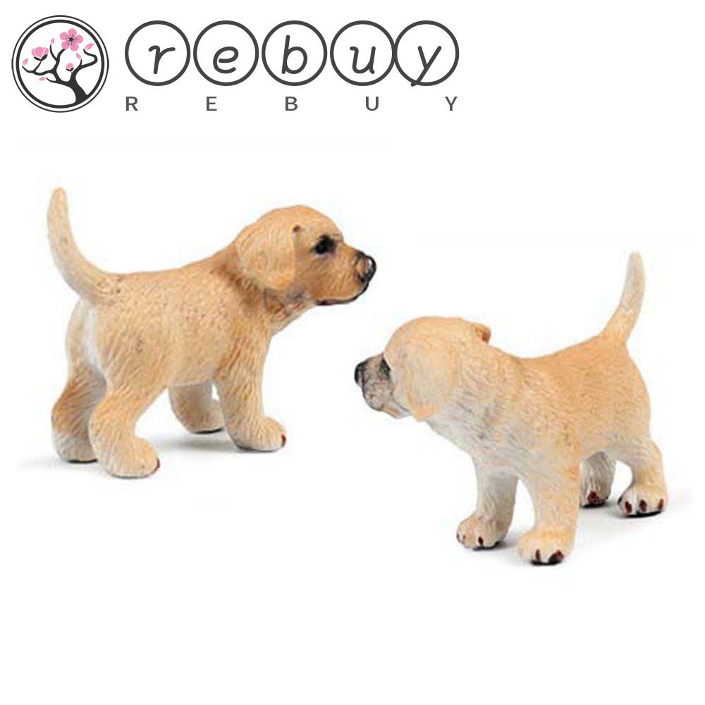 REBUY Mini Animal Model Kids Toys Ornaments Miniature Gift Craft Farm Pug Dog Hound Decoration Figurines