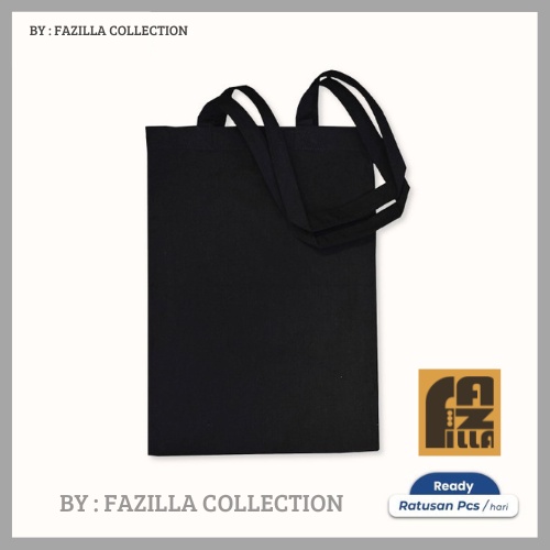 TAS TOTEBAG - TOTEBAG WANITA - GOODIEBAG BAHAN DRILL WARNA HITAM