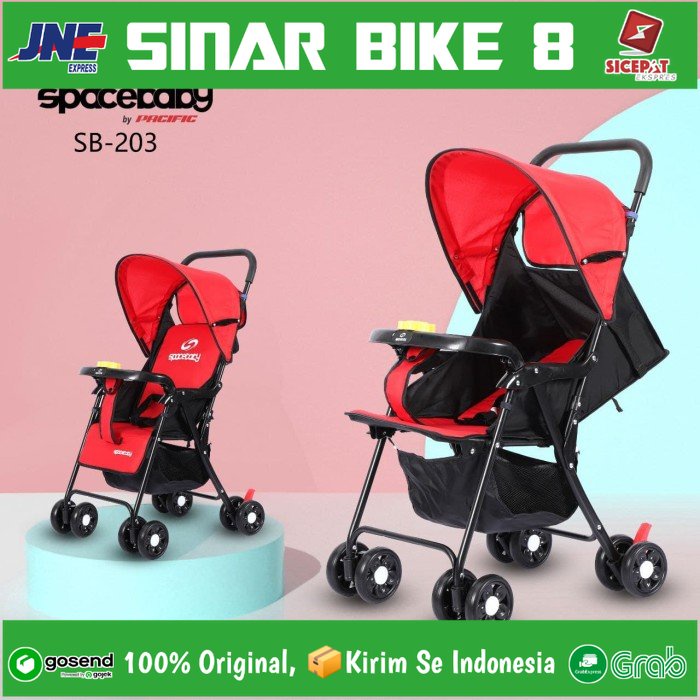 NEW Kereta Dorong Anak Bayi Baby Stroller SPACEBABY SB 203 Rebahan