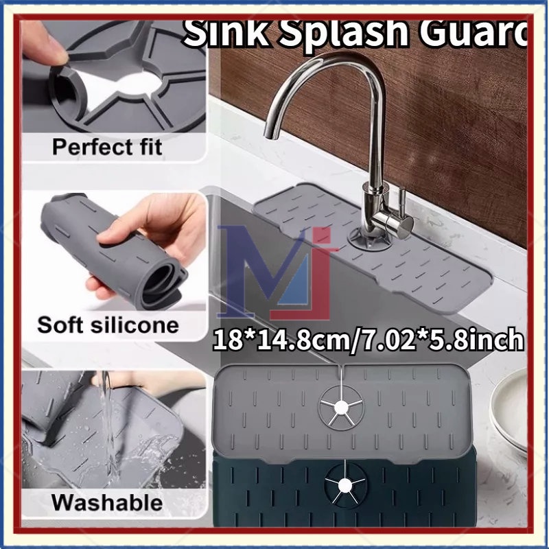 【COD】Kitchen Silicone Faucet Absorbent Mat / Sink Splash Guard / Silicone Faucet Splash Mat / Faucet Absorbent Mat /Bathroom Kitchen Gadgets