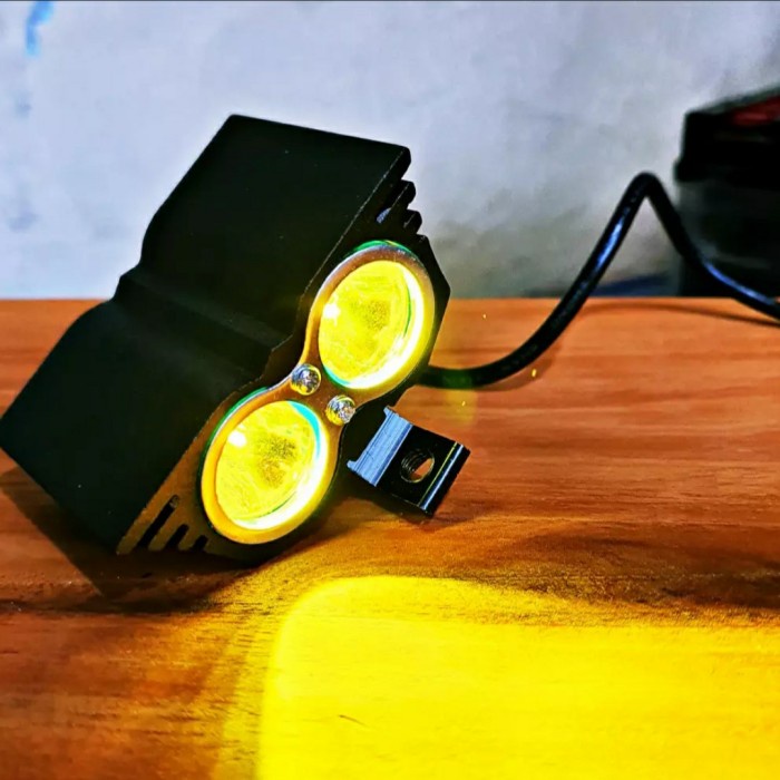 Lampu Tembak Sorot Motor Mobil Led Cree Mini Owl Ultrafire 2 Mata #Original