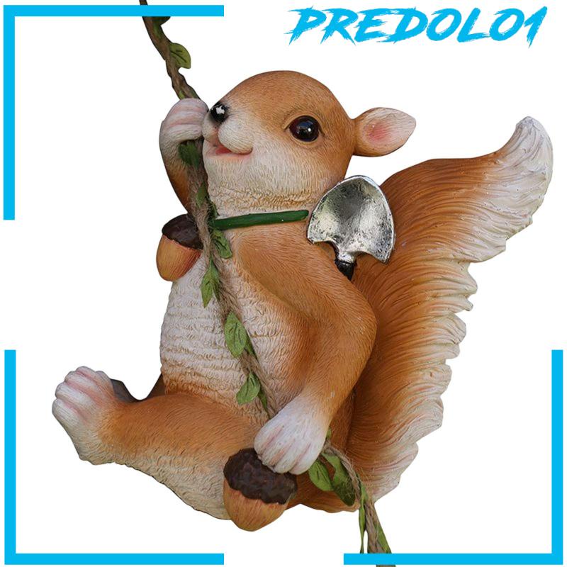 [Predolo1] Climbing Squirrel Hanging Yard Art Squirrel Resin Untuk Halaman Lanskap Mikro