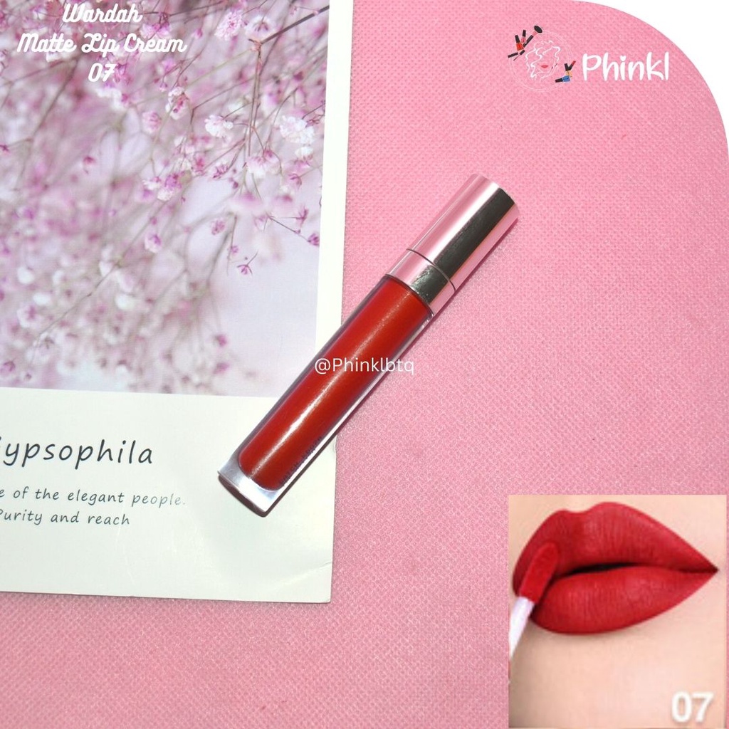 `ღ´ PHINKL `ღ´ ᘺᗩᖇᕲᗩᕼ Wardah exclusive lip cream original matte no tranfrproff