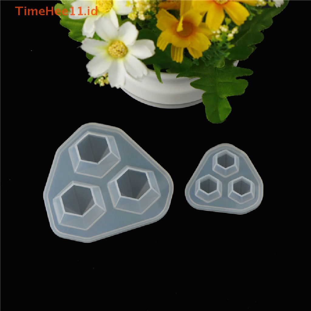 Timehee Cetakan Silikon Transparan Resin Hias Craft DIY diamond Mold ID