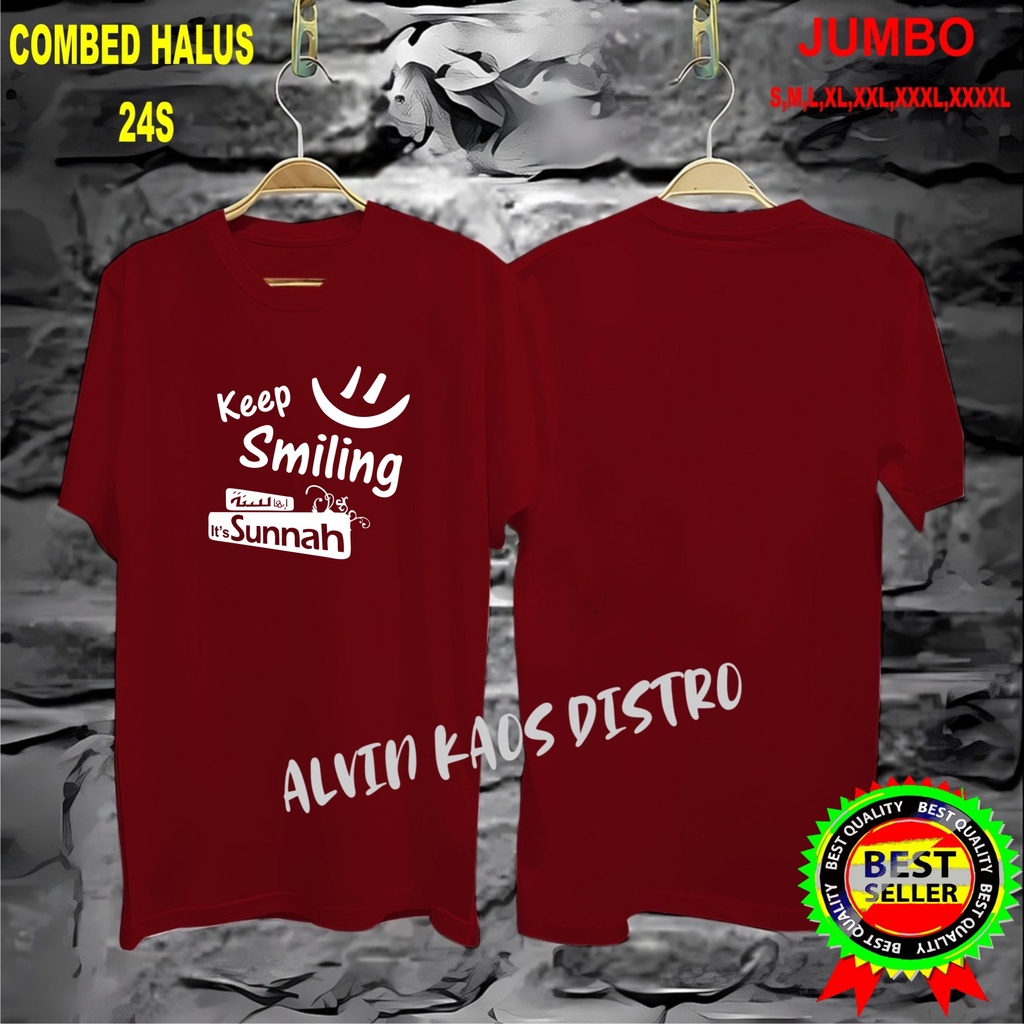 Apps KAOS keep smiling its sunnah/KAOS EKSPRESI/KAOS HITS/KAOS BANDUNG/KAOS MURAH/KAOS DISTRO