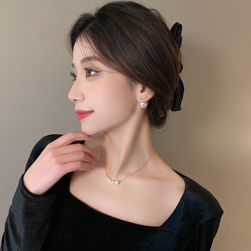 Anting Mutiara Besar Dapat Dilepas Untuk Wanita Aksesoris Korea