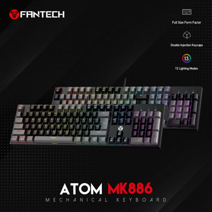 Fantech ATOM Fullsize MK886 Keyboard Mechanical Gaming 104 Keys