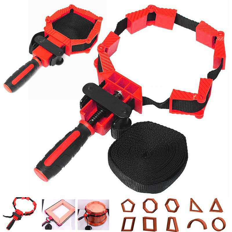 (BISA COD) FTIHSHP ACAMPTAR Penjepit Bingkai Kayu Adjustable Rapid Corner Clamp 4 Jaws - ACM25