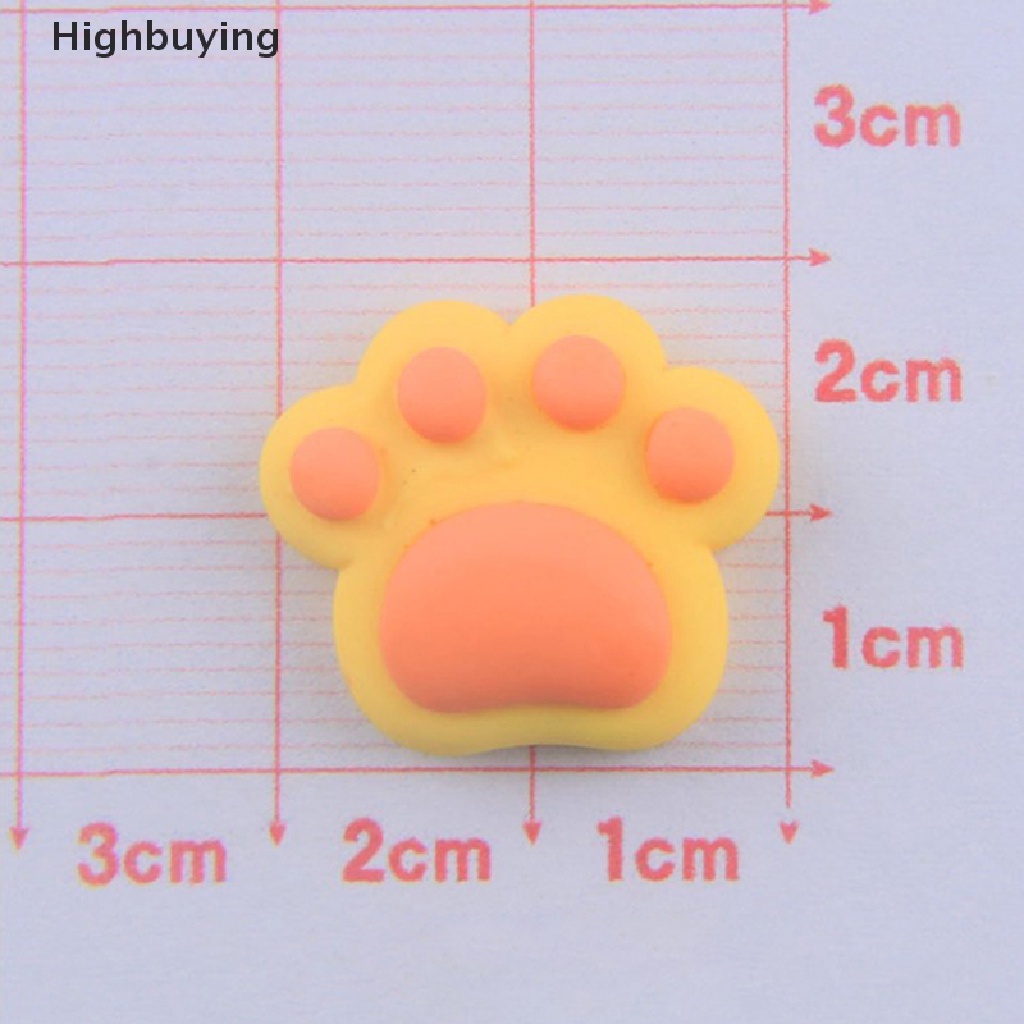 Hbid 10Pcs/lot Warna-Warni Lucu Beruang Paw Flatbacks Resin Cabochon Untuk Rambut Busur DIY Scrapbooking Phone Case Dekorasi Aksesoris Glory