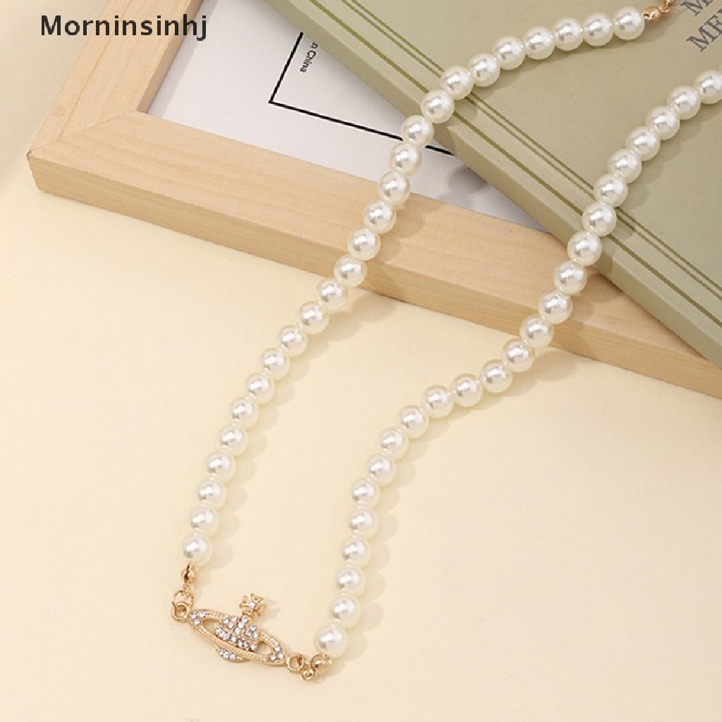 Mornin Kalung Vintage Wanita Saturn Kalung Liontin Perhiasan id