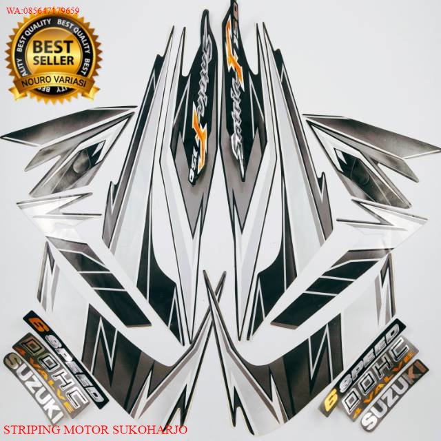 (ORI) striping suzuki satria fu f 150 2009 barong hitam full list body motor standar KUALITAS ORIGIN