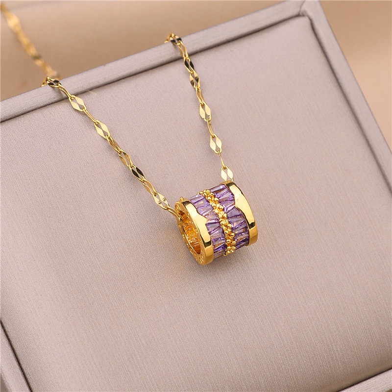 Bermutu Tinggi Pinggang Kecil Liontin Perempuan Rose Gold Titanium Steel Kalung Perempuan Elegan Kalung Perhiasan Hadiah