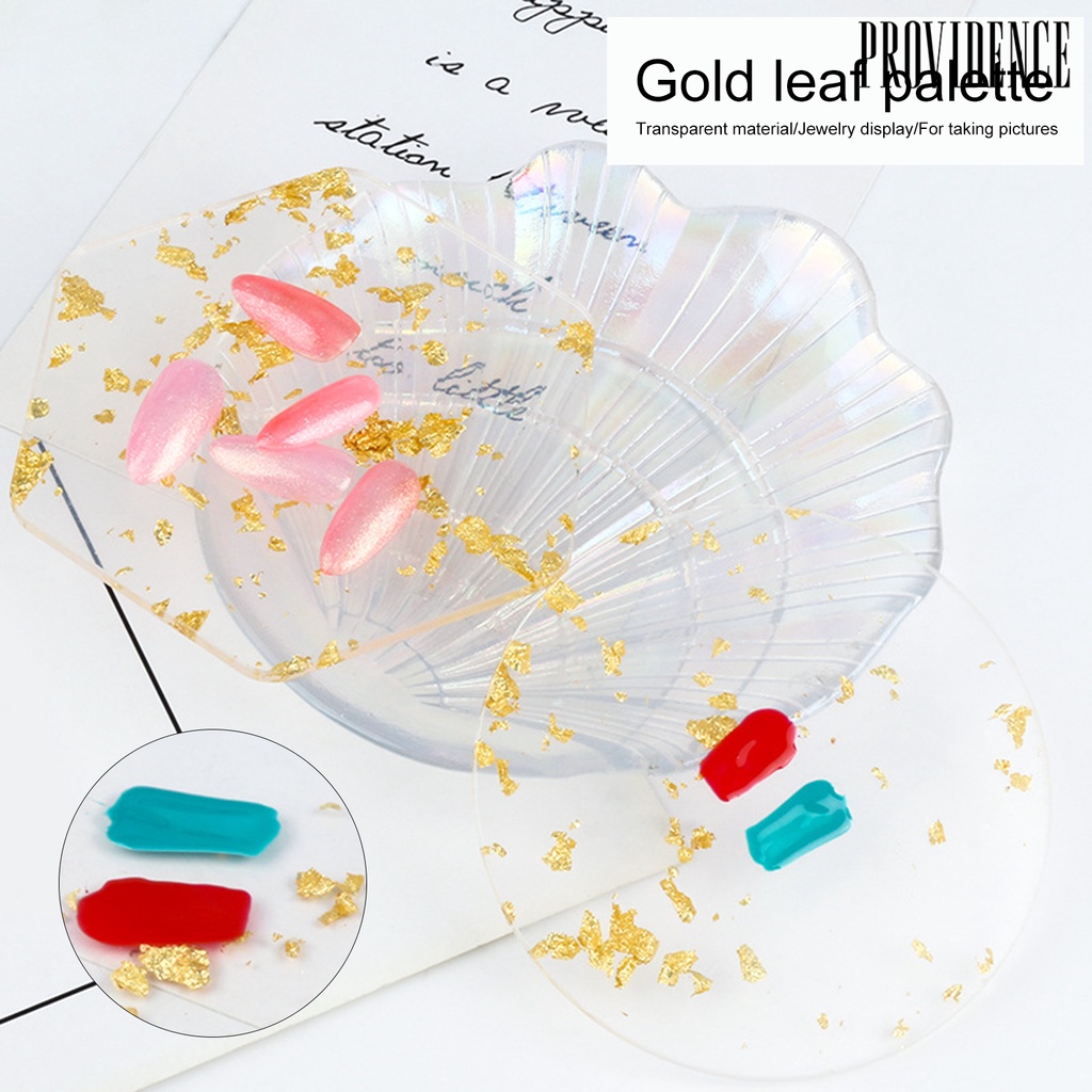 Providence Nail Art Palet DIY Permukaan Halus Firmness Bagus Mixing Color Transparan Foil Emas Properti Foto Kuku Nail Art Pajangan Piring Pasokan Wanita