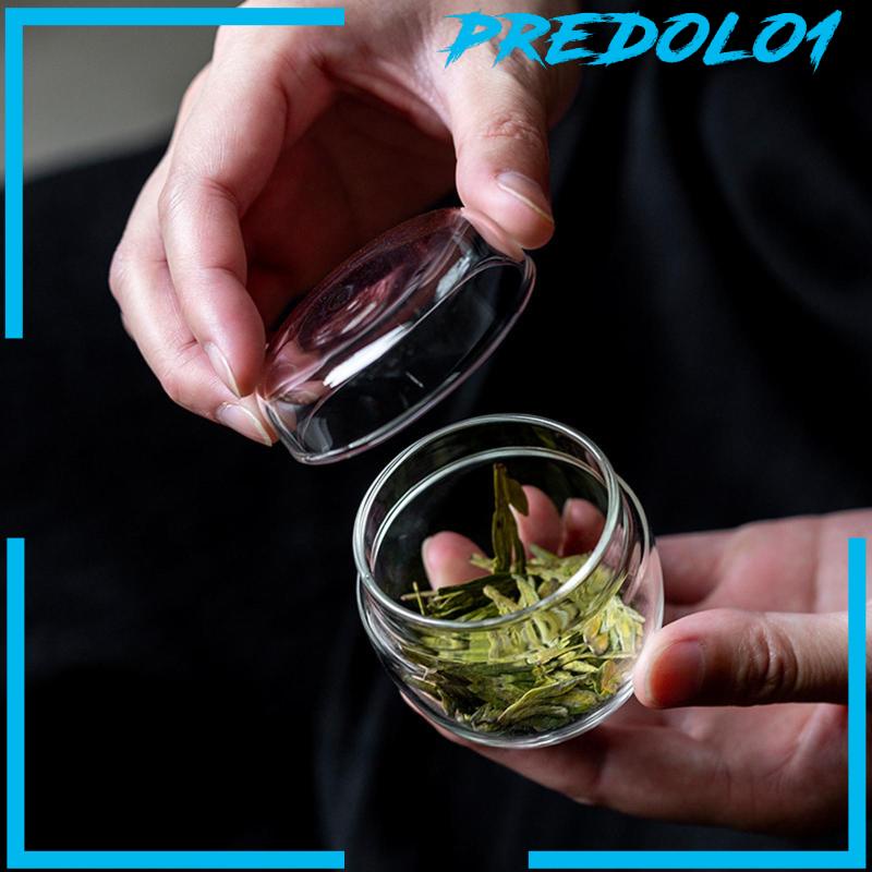 [Predolo1] Tea Canister Glass Dispenser Teh Dengan Tutup Untuk Meja Kantor Refridgerator