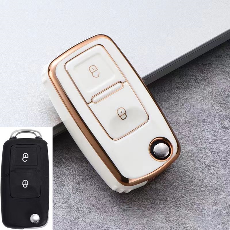 Untuk Volkswagen key case Golf7 MK7 Tiguan MK2 Ateca Leon Fr2 Ibiza Skoda Octavia