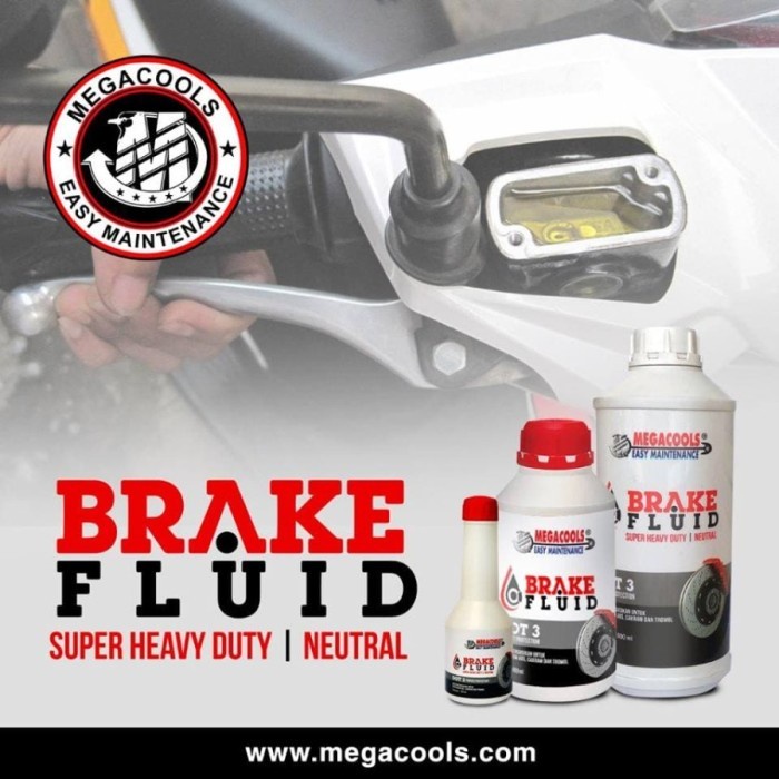 Megacools Brake Fluid DOT-3 300 ml Oli Minyak Cairan Rem Mobil Motor