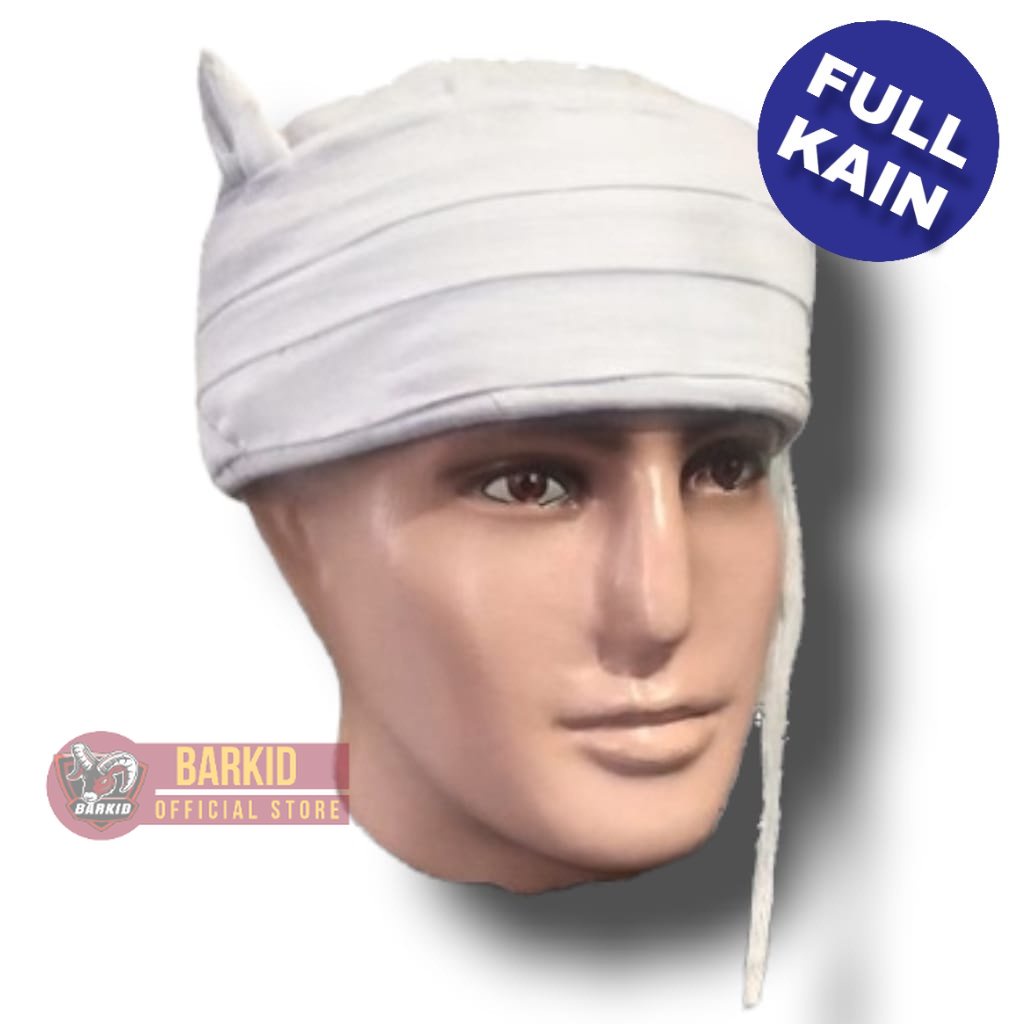 iket candra sumirat TENUN BADUY praktis iket candra sumirat FULL KAIN praktis  putih awir - ngawir -