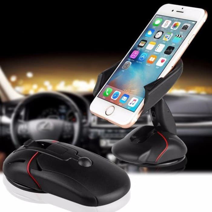 Car Holder Stand Handphone Mobil Bentuk Mouse Universal Pegangan HP