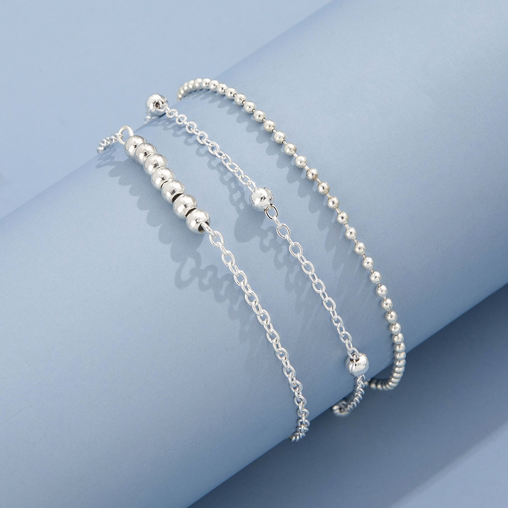 Fashion, Individualitas, Temperamen, Gaya Sederhana, Manik-Manik Bulat, Ornamen Kaki Geometris Kreatif, Set Tiga Potong Yang Modis Dan Retro