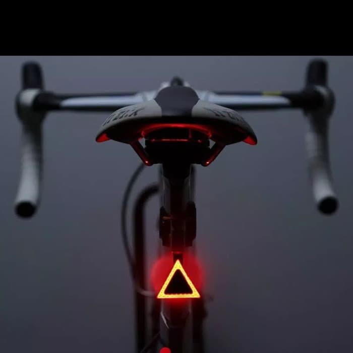 LAMPU SEPEDA COB LED BICYCLE TAI LAMP BELAKANG SEGITIGA USB CAS murah