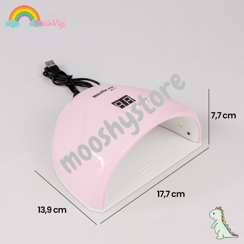 Mooshybeauty Pengering Kutek Kuku UV LED Nail Dryer 36W Pink - MS1Mini01