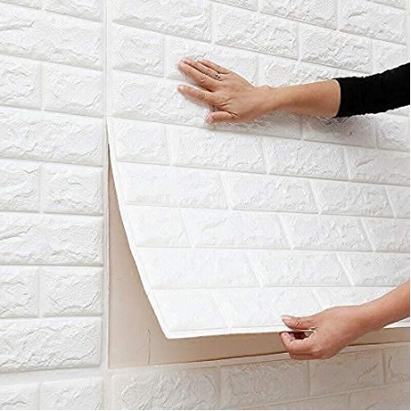 (10 Lembar) PERPAKET Wallfoam Motif Bata high quality 70CM X 77CM /Wallpaper 3D Motif Premium