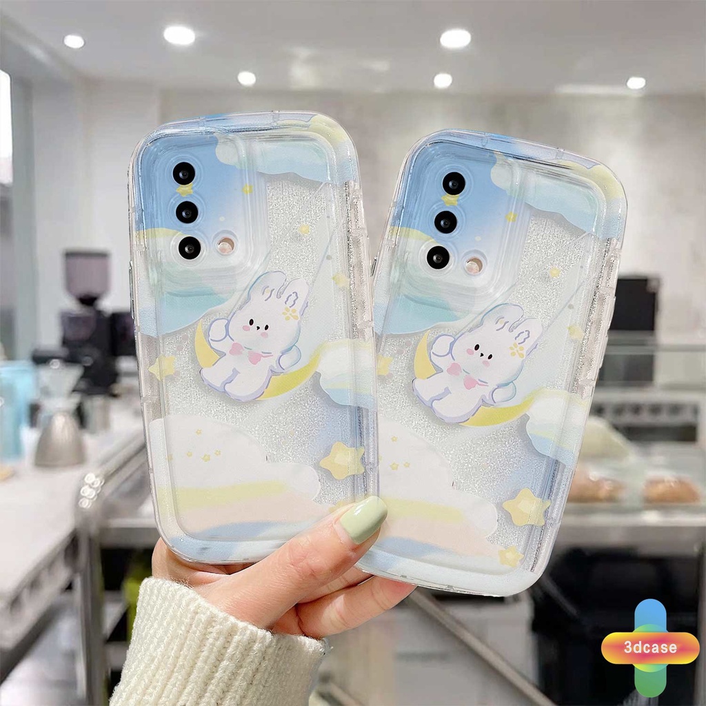 Case HP OPPO A17 A17K A16 A95 A57 A16S A77 A57S A57E A55 A7 A15 A54 A5S A3S A76 A96 A5 A9 A31 A53 A33 2020 A77S A12 A12S A1K A16E A16K A54S Reno 7 7Z 8Z 5 4 6 8 5F 5K 4F 4 5 06 Lite A74 A15S A52 A11K A92 A35 Ins Starry Cloud Rabbit Transparent Case