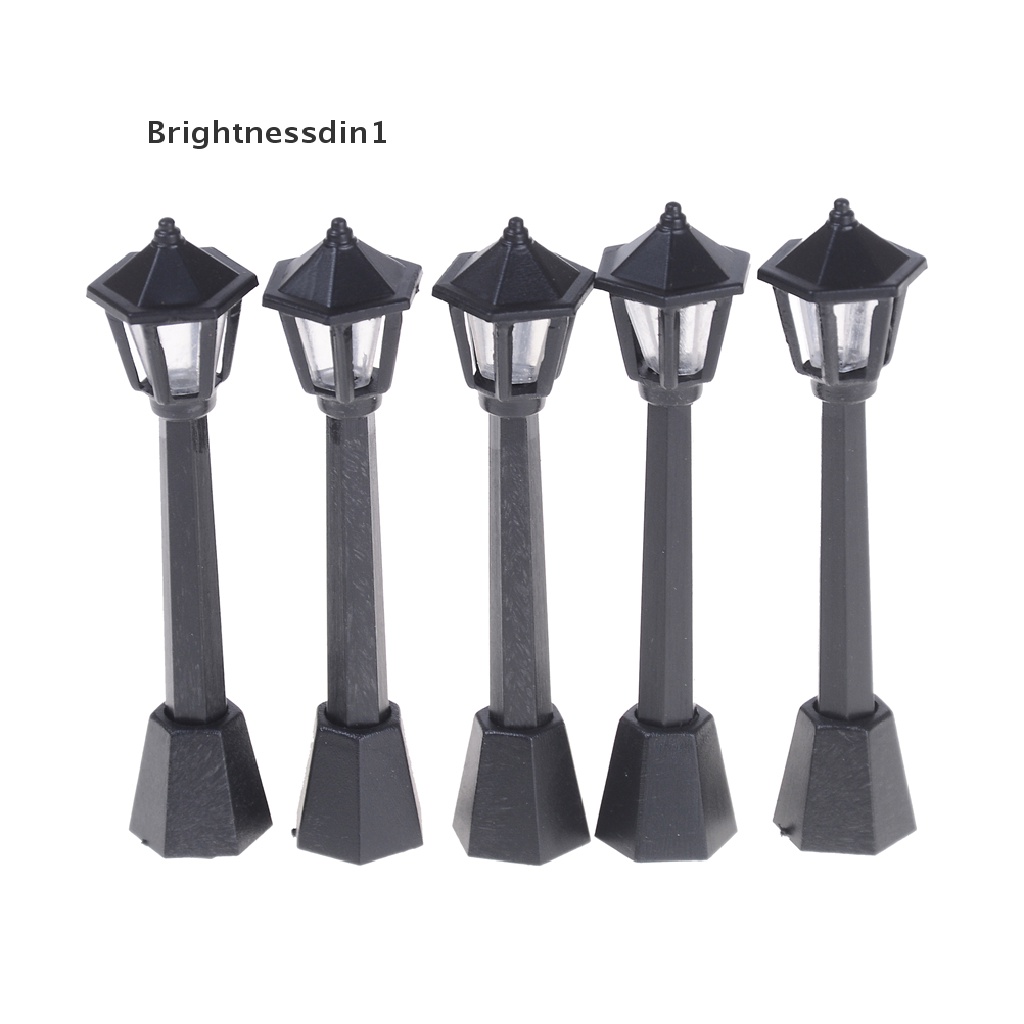 [Brightnessdin1] 5pcs Lampu Jalan Lampu Antik Imitasi Peri Taman Rumah Miniatur Lanskap Butik