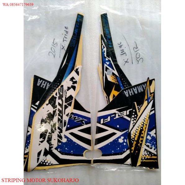 (ORI) (siap kirim) striping sticker motor yamaha Xride 2012 - 2013 X-ride KUALITAS ORIGINAL TERMURAH