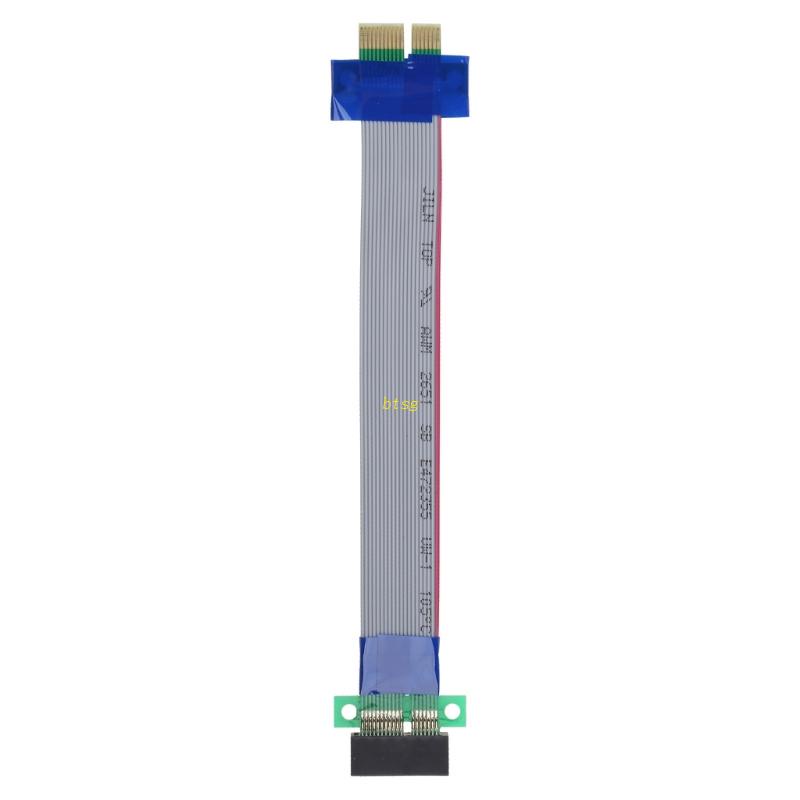 Btsg PCIExpress X1 Cable Riser Adapter Kabel Pita Fleksibel Untuk Kartu Grafis 19cm