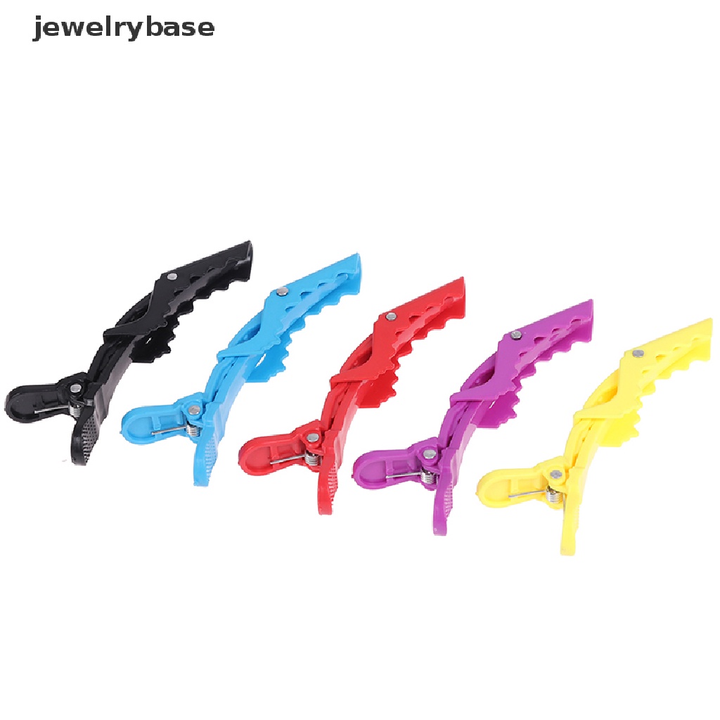 [jewelrybase] 5pcs Hairdressing Salon Matte Sectioning Clamp Hair Clip Jepitan Rambut Grip Cakar Butik