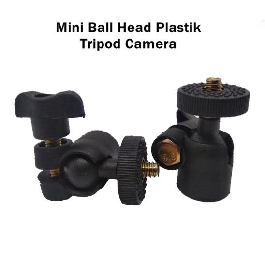 [ADN] Mini Ball Head BALLHEAD SCREW 1/4 Sambungan Untuk TRIPOD ke Holder U KAMERA RING LIGHT 360 HOL