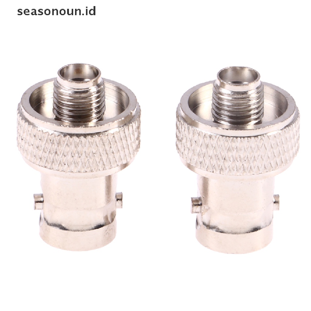 Seasonoun 2PCS Konektor Coaxial Adapter Perubah Adaptor SMA Female Ke BNC Female RF.