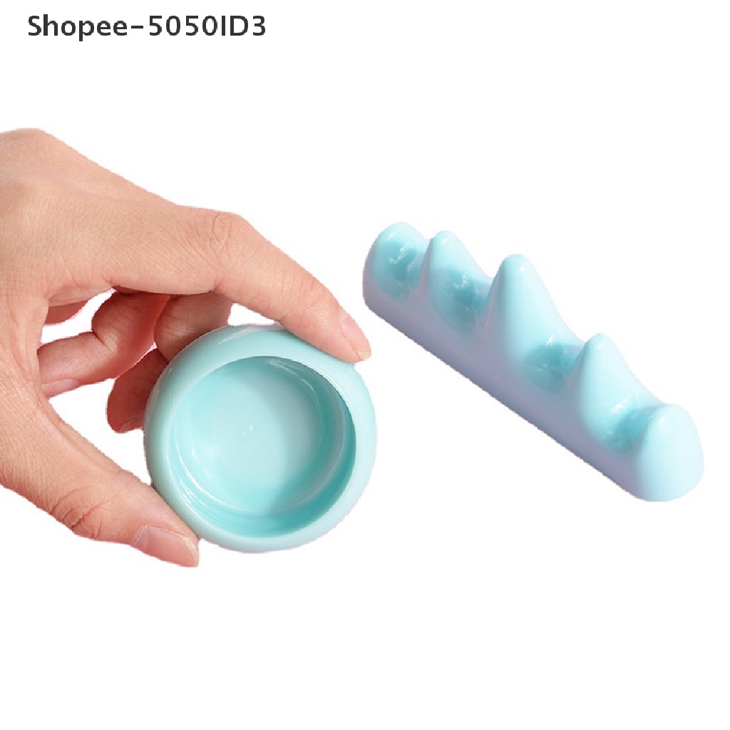 [HOT] 1pc Nail Art Pen Washing Pen Cup Dengan Holder Nail Washing Cleaning Cup [ID]