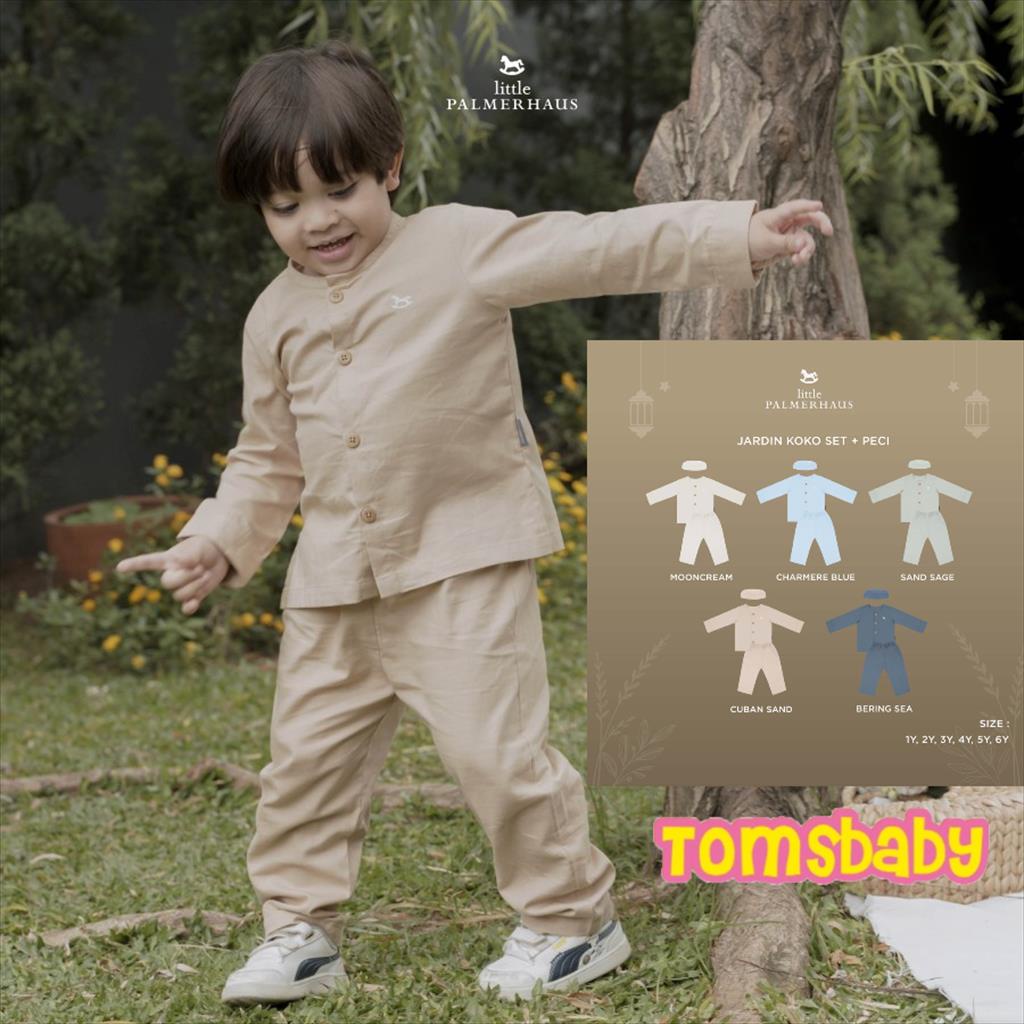 [TOMS] LITTLE PALMERHAUS (1set) Jardin Koko Set + Peci / Baju Koko Anak Laki Lebaran EID Raya Collection Terbaru