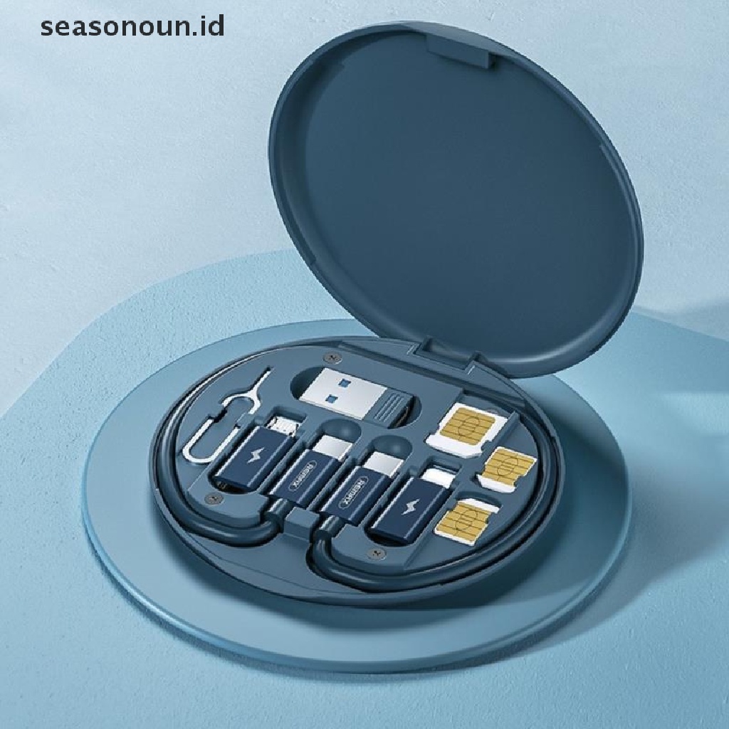 Seasonoun Mini Digital Gadgets Storage Box Kotak Penyimpanan Digital Tahan Air Kabel Data EVA.
