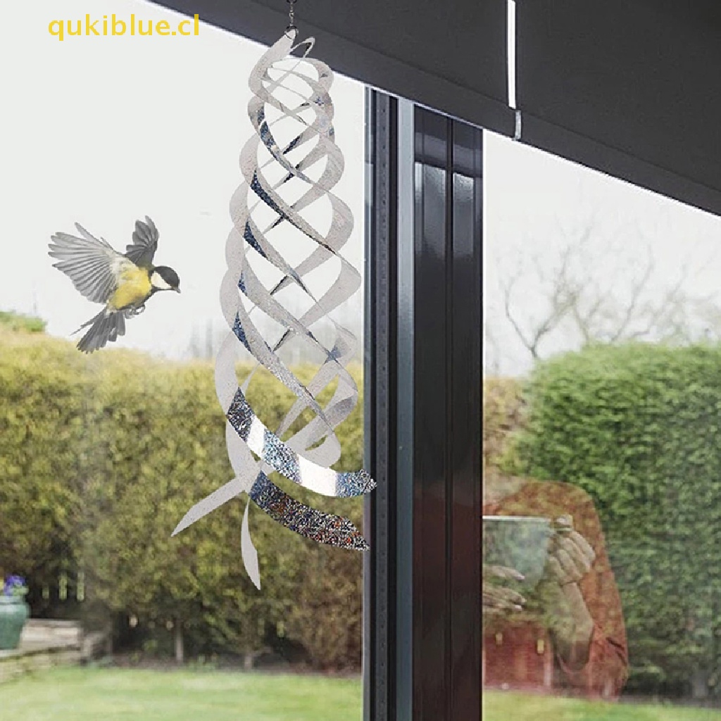 Qukiblue Rotag Reflective Rod Bird Repeller Burung Spiral Reflektor Alat Menyapu New cl