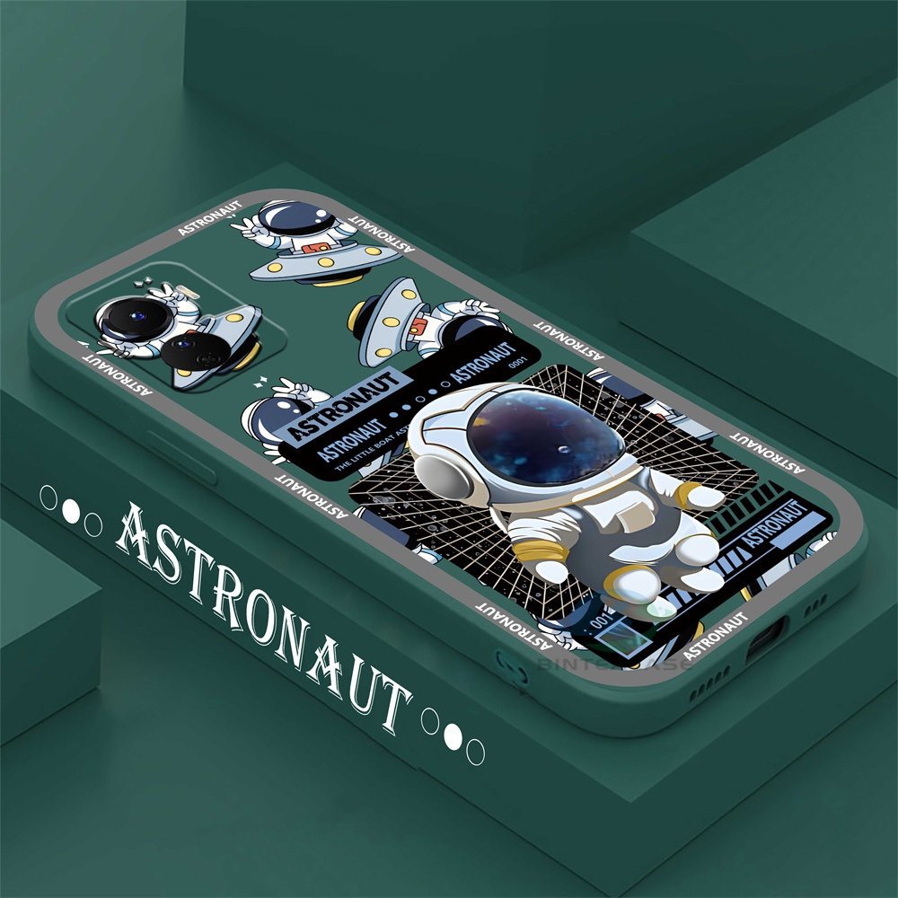 Casing ip iPhone 13 Pro MAX 13Pro 13ProMax 12 12ProMax 11 11Pro 11ProMax X XS MAX XR SE 2020 ip6 7 8 Astronot spacecraft Soft Silicone Phone Case Binteacase